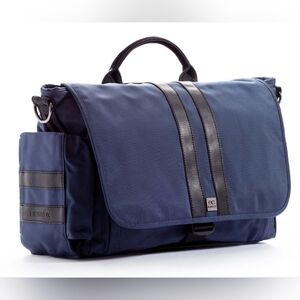 🔥E.C. Knox Mens Diaper Bag Classic Ballistic Nylon Leather Convertible Backpack